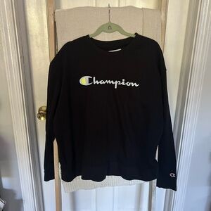 Champion Classic Black Athletic Sweatshirt
